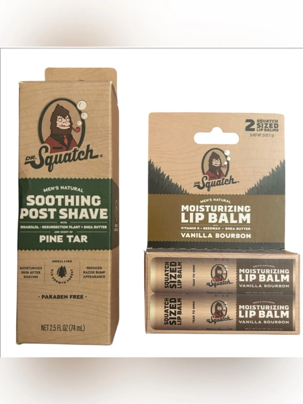 Dr. Squatch Bundle | Soothing Post Shave Pine Tar Moisturizing Vanilla Bourbon 1